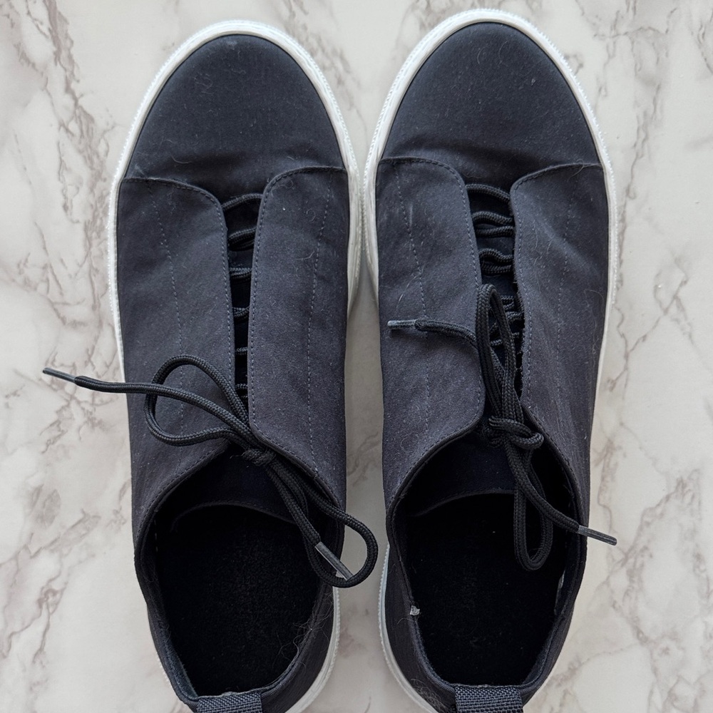 James Pearse Black linen Sneakers. Worn once!